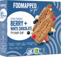 Oven Baked Berry & White Chocolate Bars w Protein