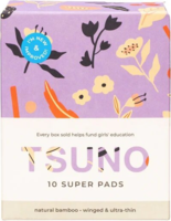 Natural Bamboo Pads Super Pad - Winged & Ultra Thin